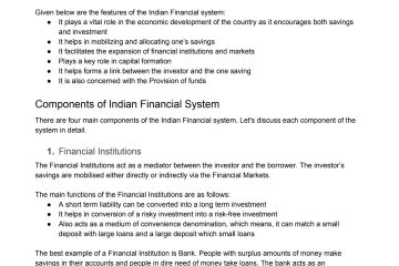 What are the Main Features of Financial System in India
